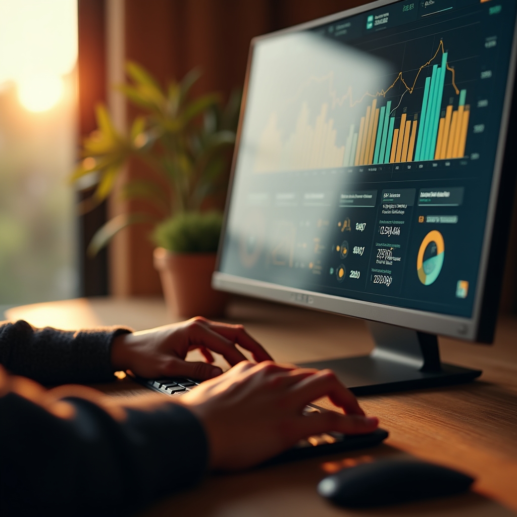 Haladó adatelemzési dashboard képernyőn