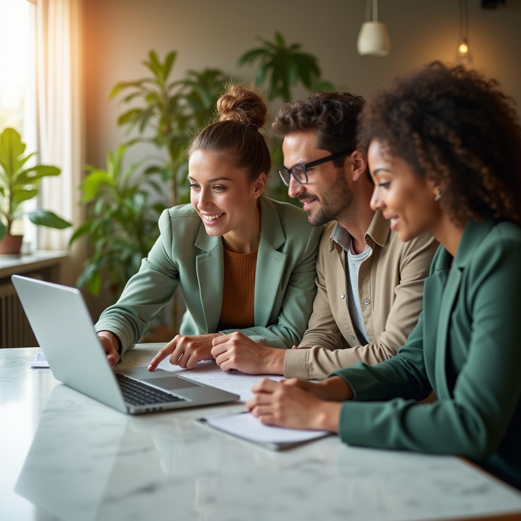 Irodai csapat közös tanulás közben